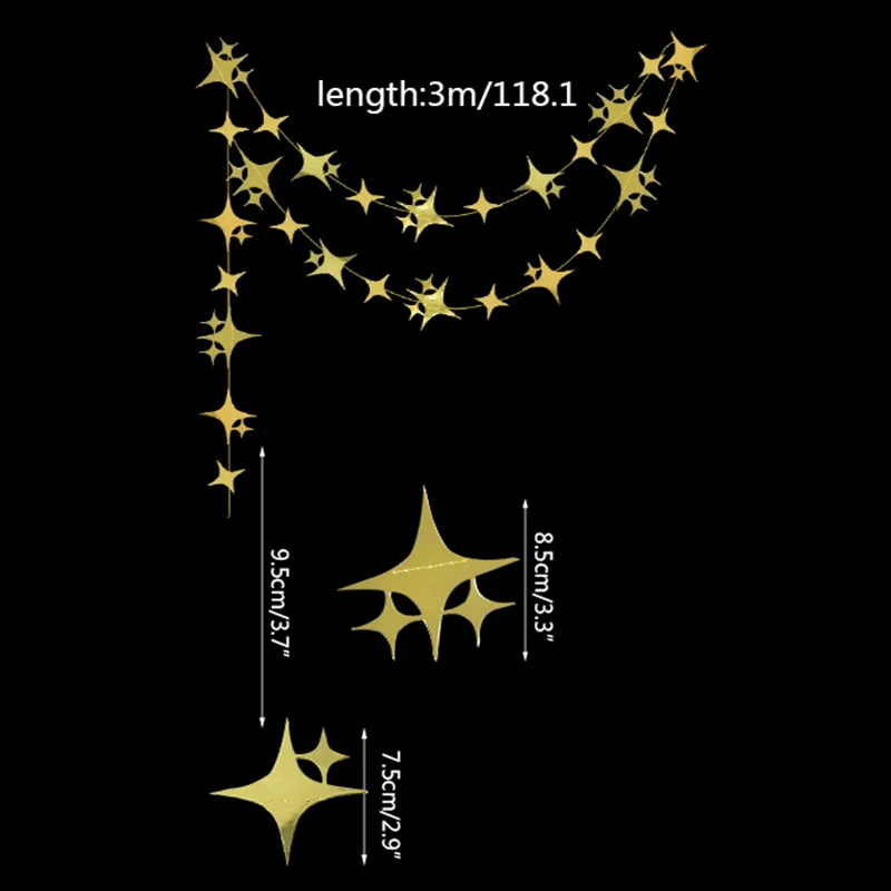 

Бумажная гирлянда Луна и звезда WNYZQ