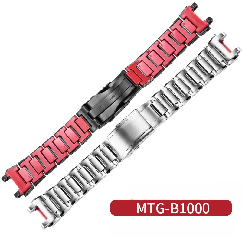 For MTG Watch B1000 Metal Strap Casio Heart of Steel GSHOCK MTG-B1000 MTG-B2000 316L Stainless Steel Bracelet and Tool Watchband enlarge