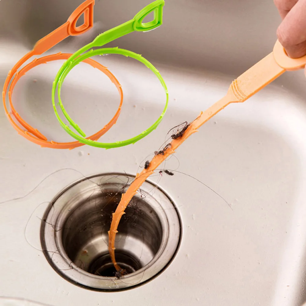 

Kitchen Sink Cleaning Pipe Hook Cleaner Sticks Clog Remover Sewer Dredging Spring Pipe Hair Dredging Tool Bathroom Accessories
