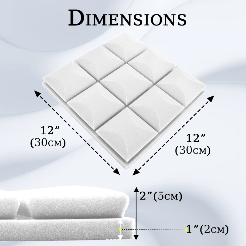 TOUO грибная акустическая пена 6/12/24 шт. звукопоглощающие звукоизоляционные