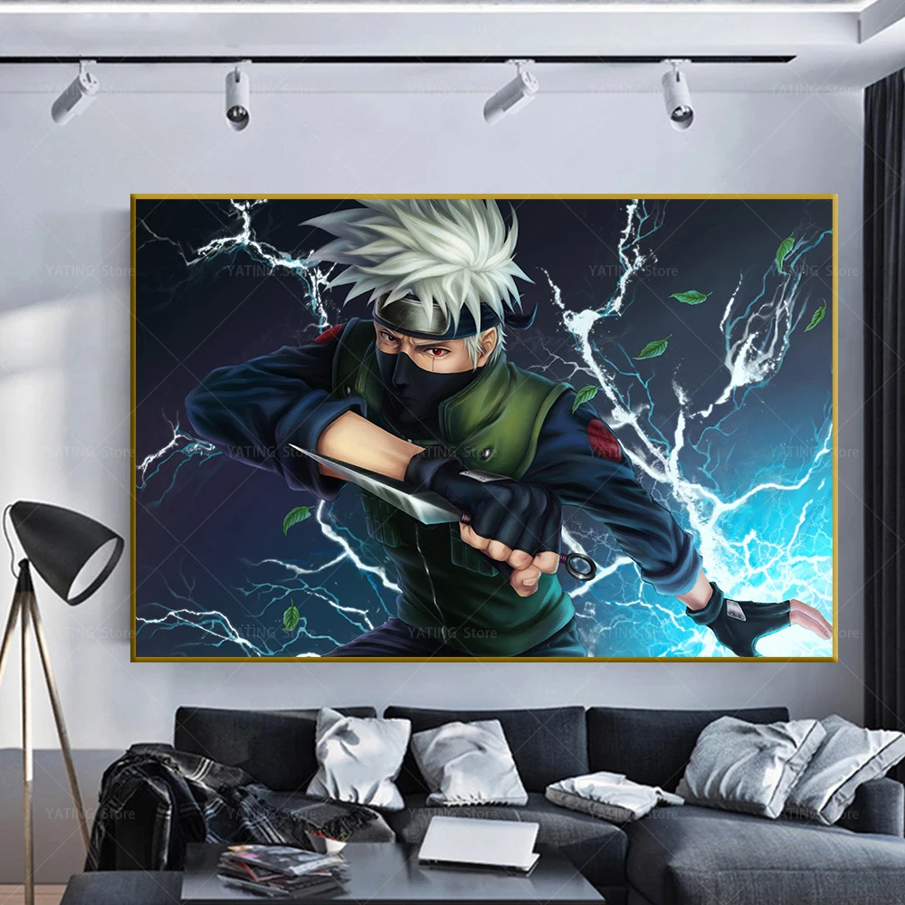 

Naruto Canvas Painting Japanese Anime Character Kakashi Poster Print Wall Art Prints Home Bedroom Wall Picture Decorative Mural