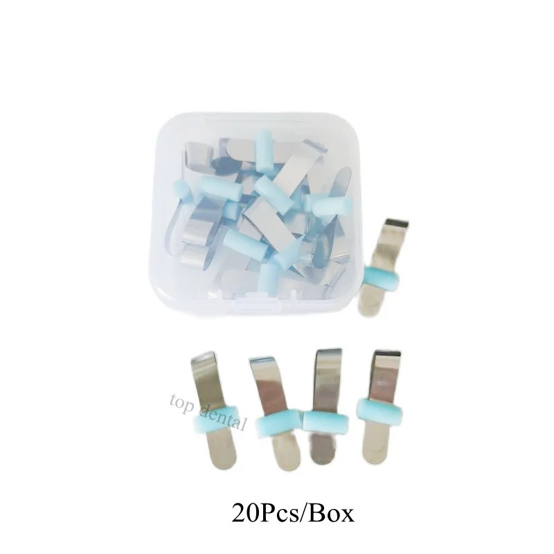 

Blue Dental Forming Sheet Matrice Bands Clip Clamps Movable Fixator Sectional Contoured Metal Matrice