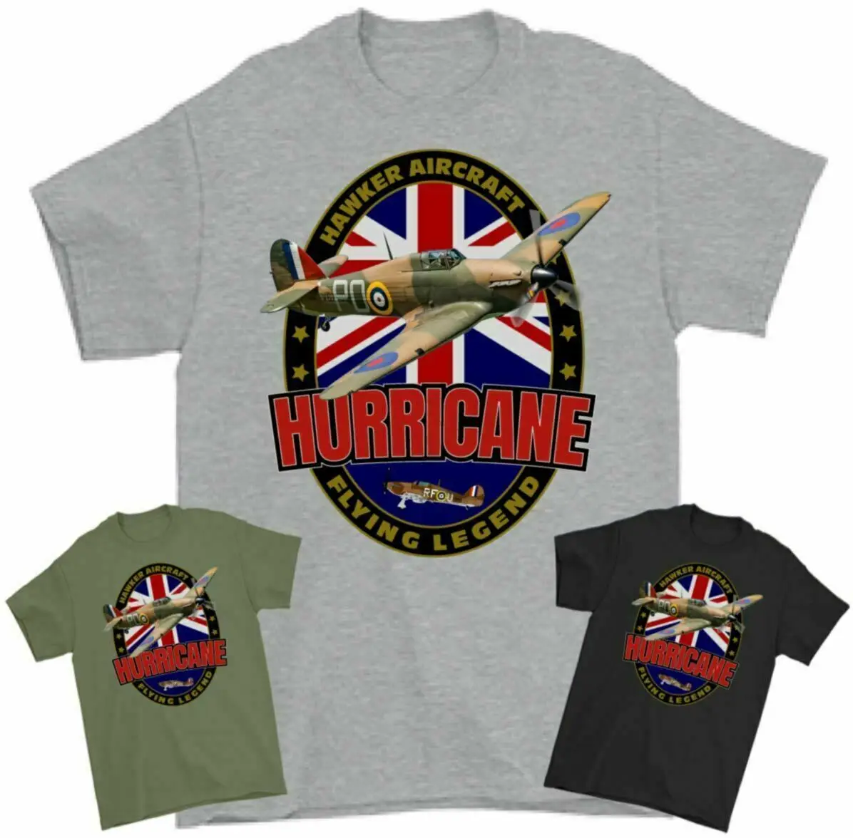 

WWII RAF Hawker Hurricane Fighter Bomber Aviator Legend T-Shirt. Hot Sale High-quality Cotton Short Sleeve O-Neck Mens T Shirt