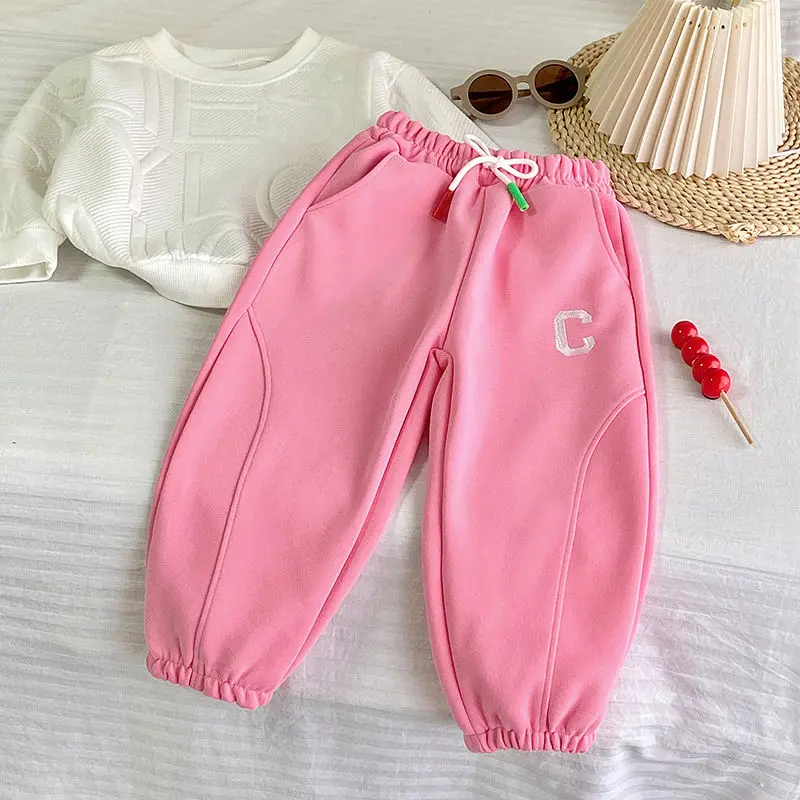 

Брюки для девочек и мальчиков 4, 5, 6, 7, 8, 10, 12, 14 лет, весенние свободные спортивные брюки, повседневные детские брюки до щиколотки с буквенным принтом