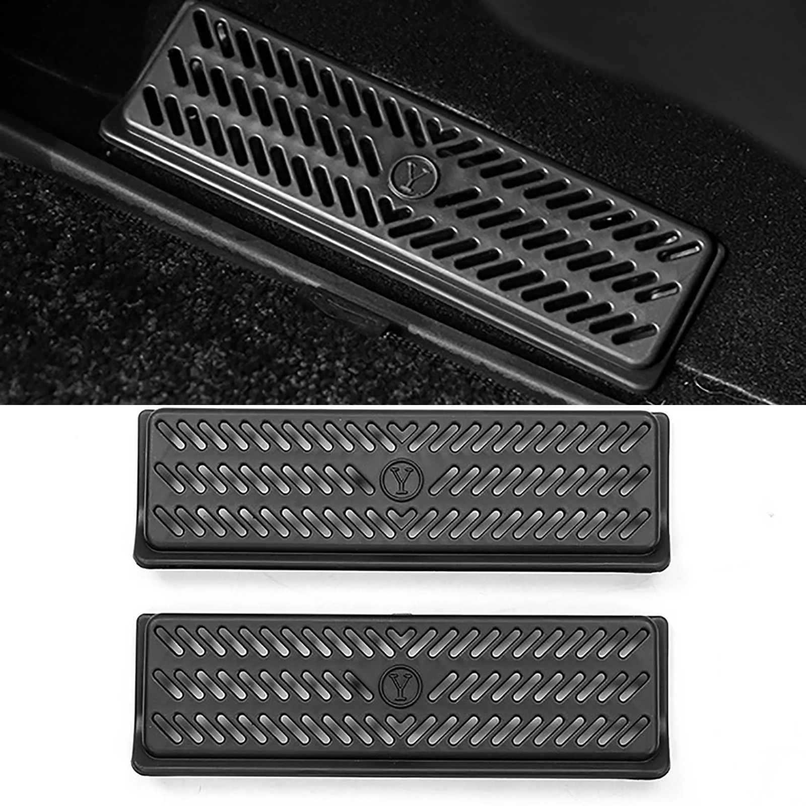 

Car Backseat Air Vent Cover Air Flow Outlet Under Rear Seat Protection Cover For Tesla Model Y 2020-2022