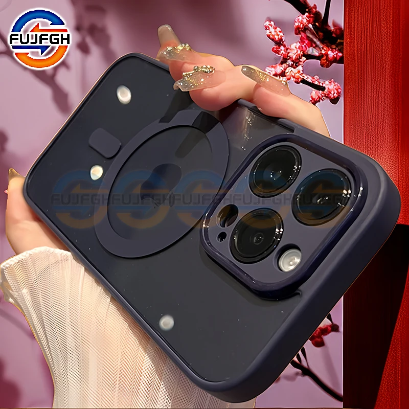 Роскошный Матовый Прозрачный Магнитный чехол для беспроводной зарядки Magsafe для iPhone 14 13 12 11 Pro Max Plus, противоударный мягкий бампер Роскошный Матовый Прозрачный Магнитный чехол для беспроводной зарядки Magsafe для iPhone 14 13 12 11 Pro Max Plus, противоударный мягкий бампер