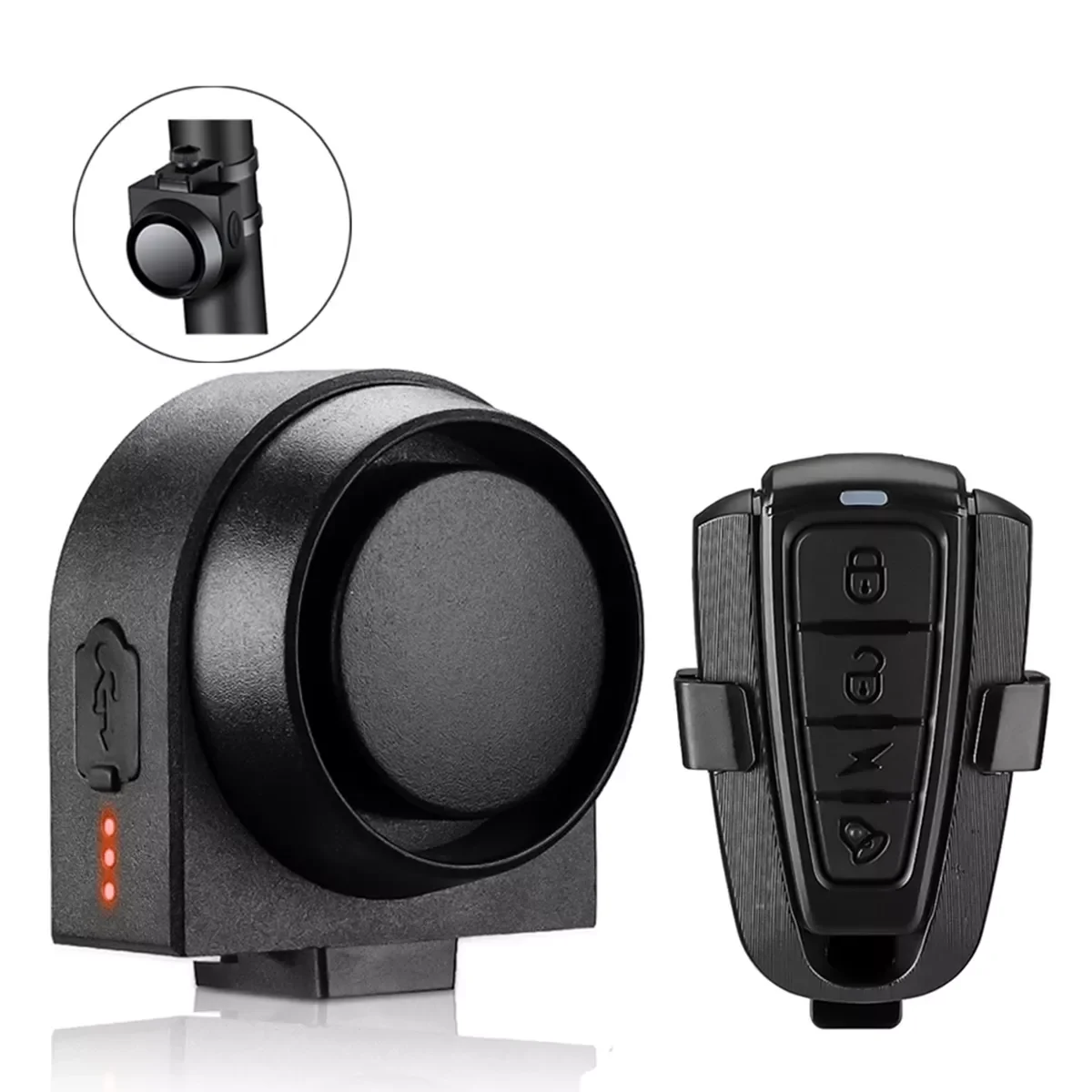 

NEW2023 new 113dB Remote Motorcycle Alarm Wireless Vibration Motion Sensor Bike Alarm Siren Waterproof USB Rechargeable Alarm