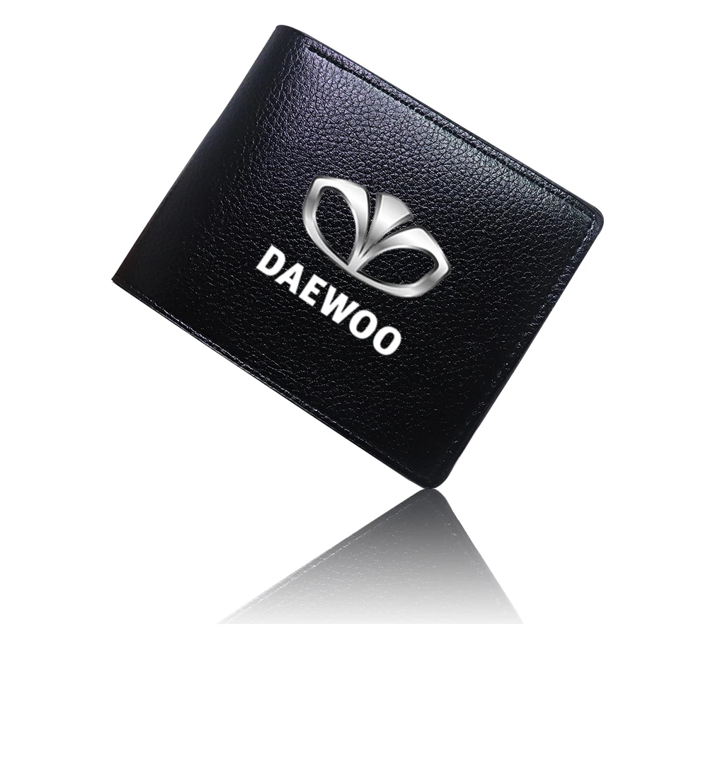 

Car leather wallet Card package for daewoo Adventra Aveo Damas Evanda Gentra Kalos LABO Lacetti Lanos LUBLIN Matiz Nexia Nubira