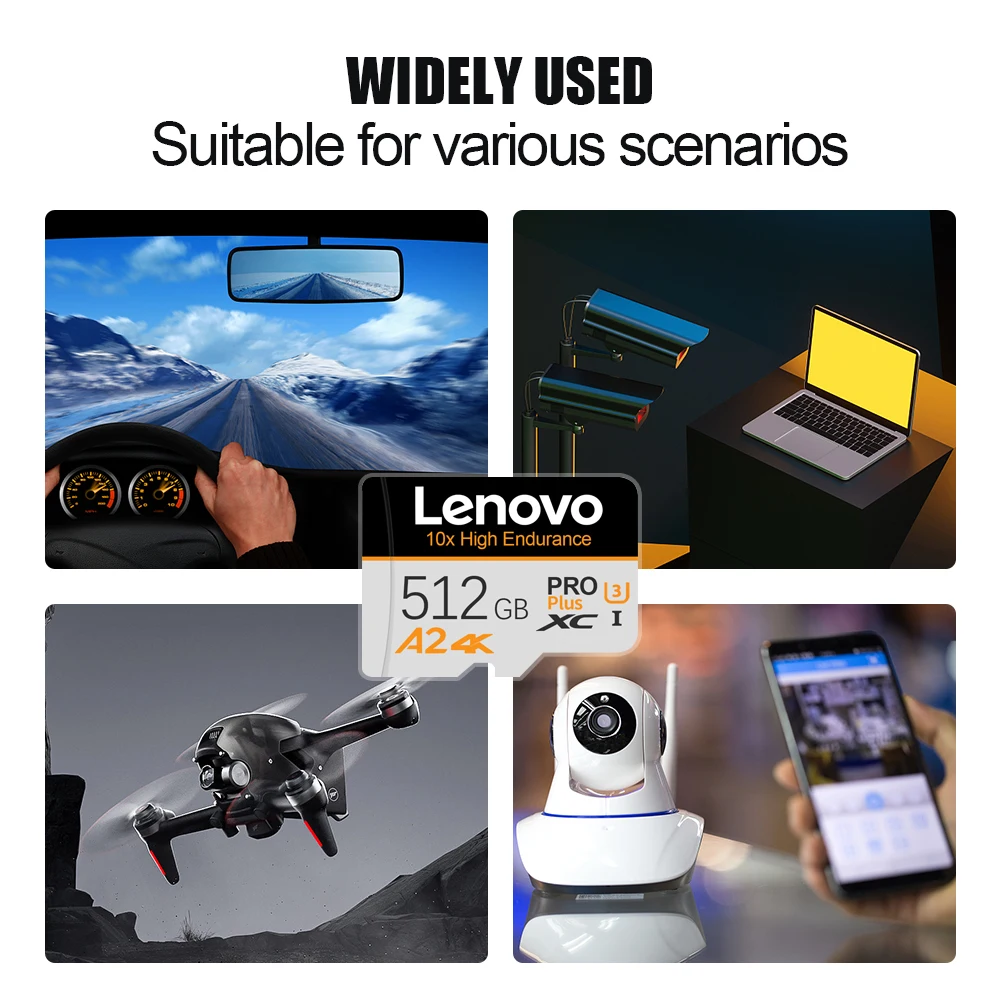 Смарт-карта Lenovo Mini SD-карта 256 ГБ 128 2 ТБ TF-карта 512 Minisd Flash Usb Pendrive