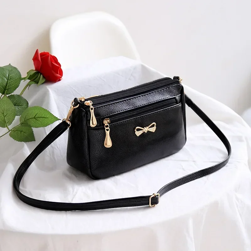 

PU Leather Strap Crossbody Tote Bags New High Quality Women's Designer Handbag and Purse Ladies Fashion Shoulder Messenger Bag
