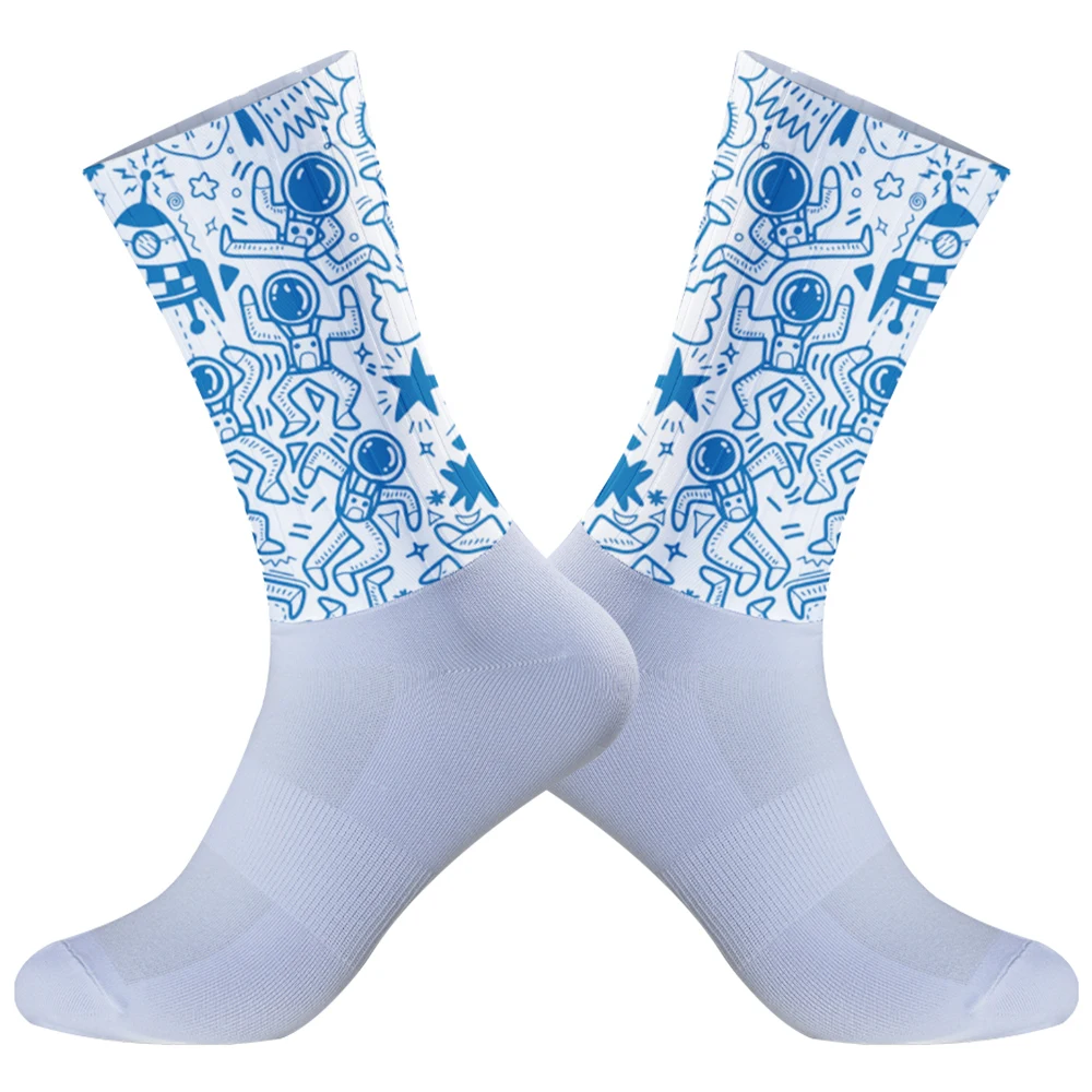 Przeciwpoślizgowe silikonowe bezszwowe skarpetki 2024 nowe letnie oddychające rowerowe