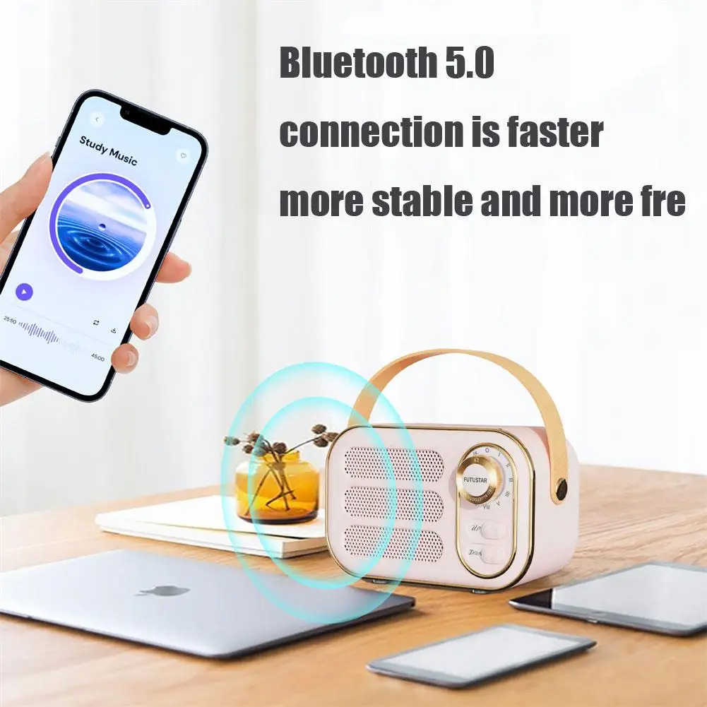 Dw13 Retro Stereo Bluetooth-compatible Speaker Classical Travel Music Player Wireless Portable Speakers Decoration Gifts 6