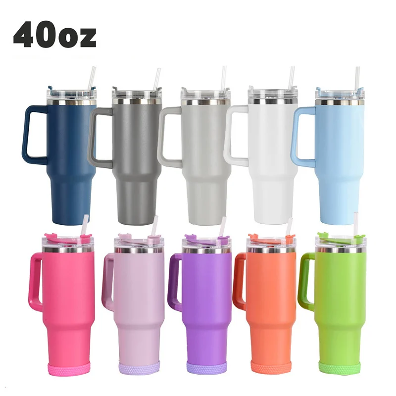 

2023 New 40oz Mug With Lid And Straw Stainless Steel Vacuum Mug Tumbler Keep Cold And Sale Leak Proof Travel Coffee Mug Genuine