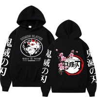 anime demon slayer hoodies spring and autumn trend fashion oversized sweatshirt japanese manga sudaderas hoodie pullover mens