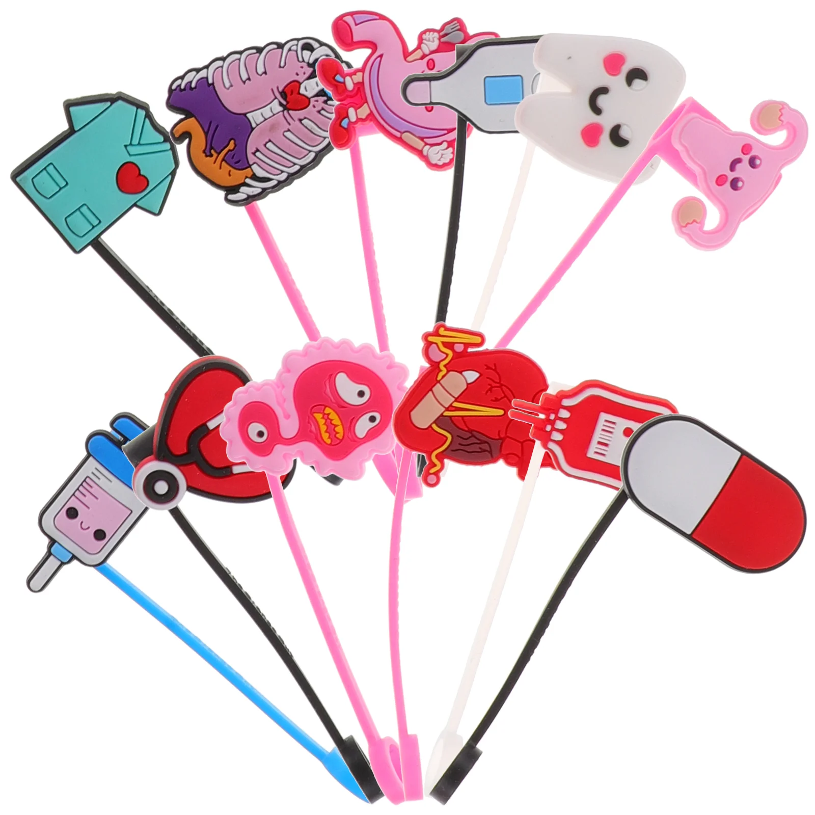 12 шт. силиконовые соломенные пылезащитные чехлы для многоразовых соломинок