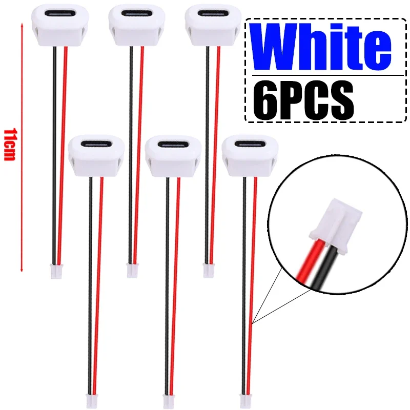 

6/2 шт. гнездовой 2-контактный USB-разъем типа C, водонепроницаемый с гнездом, разъем для быстрой зарядки, порт для зарядки, вилка зарядного устройства USB-C