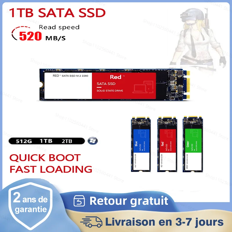

2022 Внутренний твердотельный накопитель, жесткий диск SSD 2,5 дюйма Sata III 512 ГБ 1 ТБ, твердотельный накопитель, жесткий диск для ноутбука, микрокомпьютера, настольного компьютера