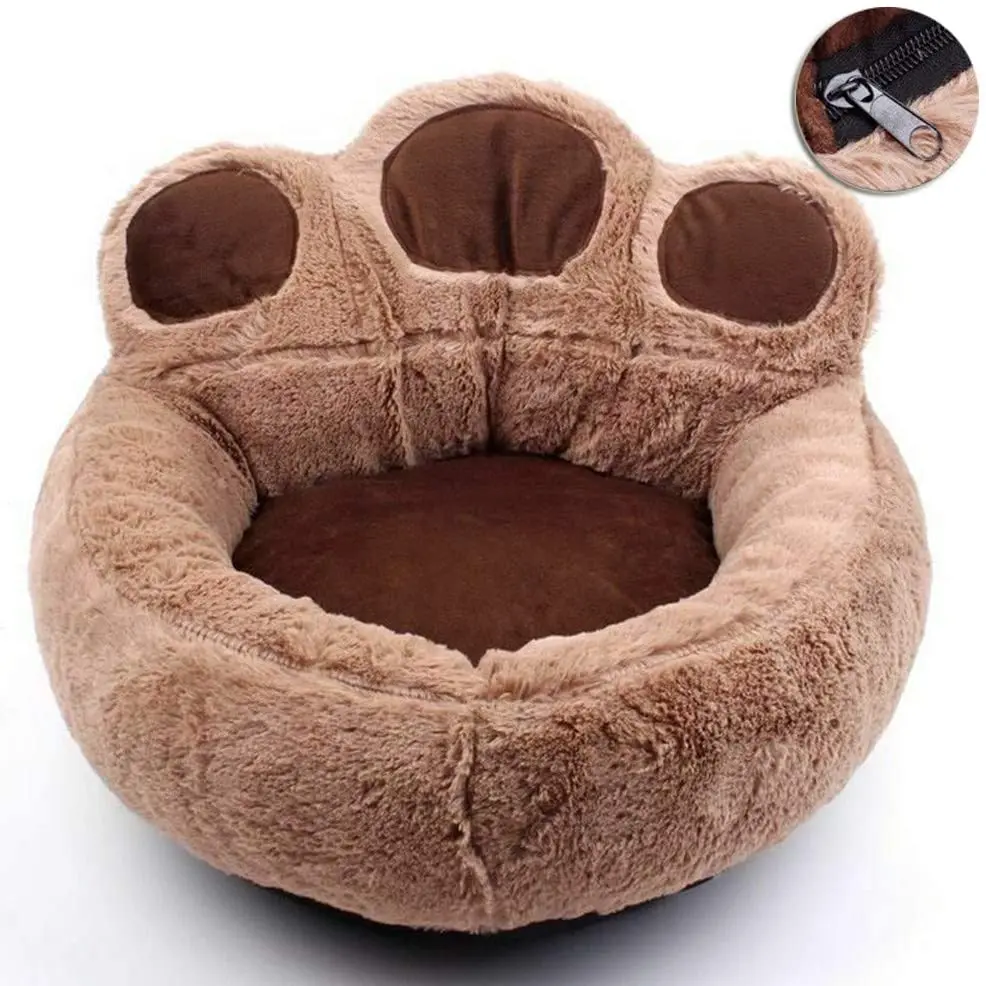 

Cute Paw Pet Dog Cat Warm Bed Winter Lovely Dog Bed Soft Material Pet Nest Kennel For Cat Puppy Sofa Beds For Dogs Accessories