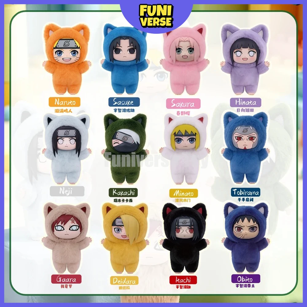Фото Новая оригинальная серия плюшевых игрушек EAKI Naruto Cat Paradise: загадочная коробка-сюрприз, аниме-фигурка, украшение для комнаты, коллекционный подарок для детей №2
