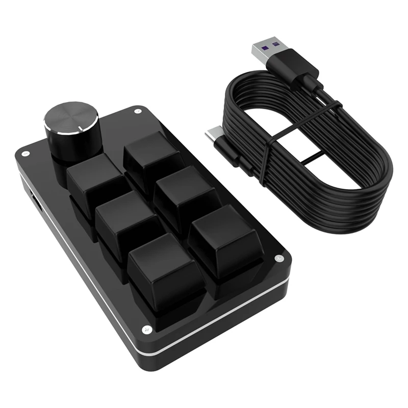 

Программируемая механическая клавиатура «сделай сам», миниатюрная USB-клавиатура с 6 кнопками, с поддержкой Bluetooth, для макросъемки, с возможн...