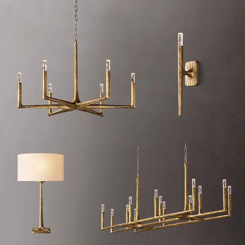 Винтажная американская старая дерево 18-го века латунная черная светодиодная