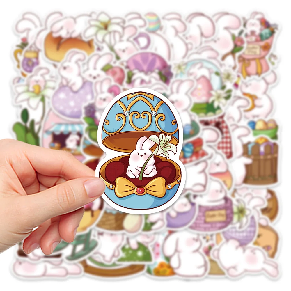 

10/30/50PCS New Rabbit Cartoon Personality Creative Computer Suitcase Mobile Phone Chair Decoration Waterproof Sticker Wholesale