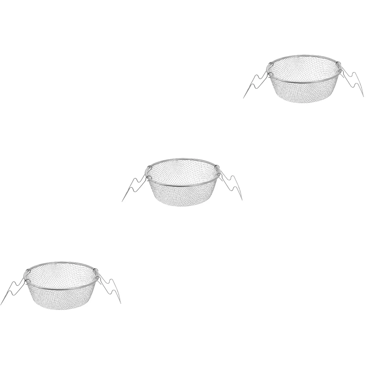

Basket Fry Fryer Frying Strainer French Deep Fried Serving Basketsfries Kitchen Snack Chip Wire Stainless Steel Cooking Fish