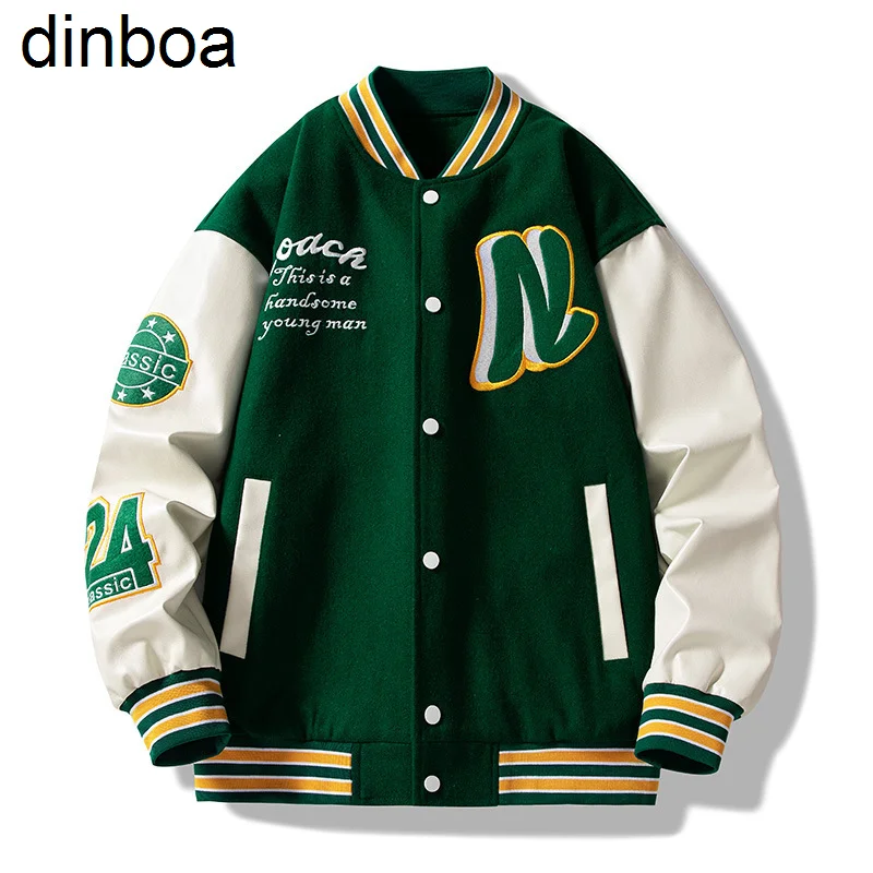 

Куртка мужская бейсбольная для игры в гольф, свободная брендовая одежда с вышивкой, Повседневная Студенческая модная одежда в американском...