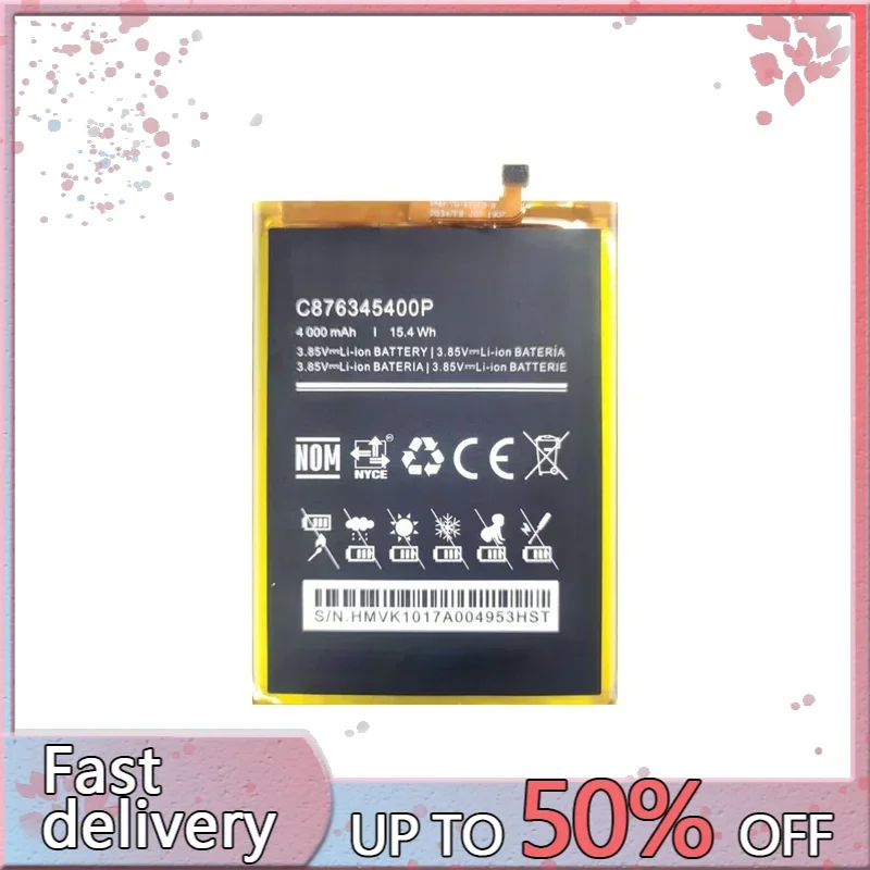 Аккумулятор C 4000 мАч 876345400 P Для BLU V9 V0450UU