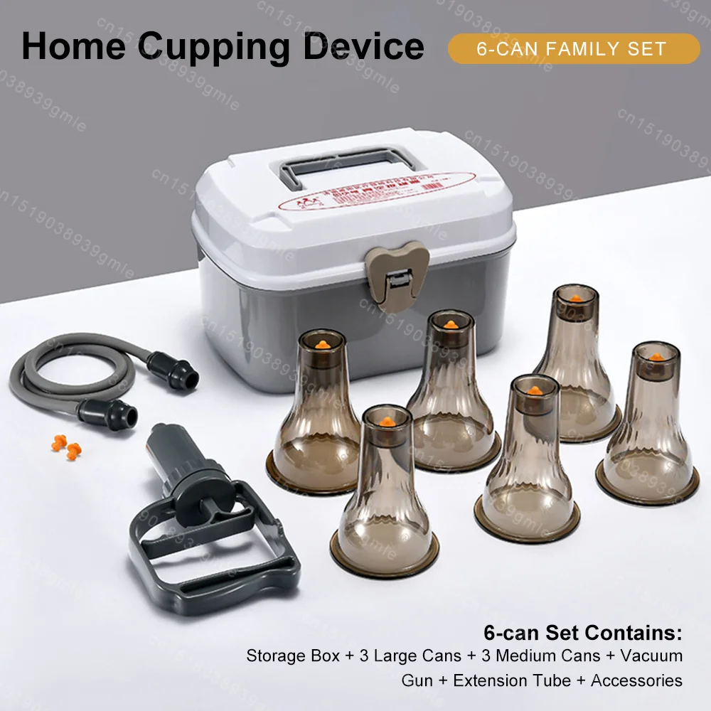 6-баночное вакуумное устройство для соскабливания тела массажер с подогревом на
