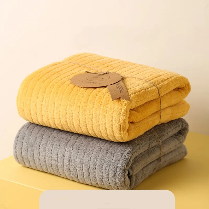 Coral Velvet Bath Towel Set Soft And Skin-friendly Sauna Clean Not Easy To Shed And Pilling Super Absorbent
