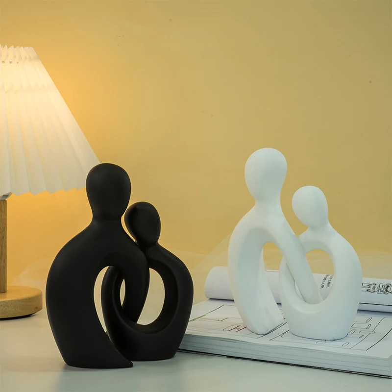 Абстрактная скульптура для влюбленных гостиная ТВ-шкаф современное искусство