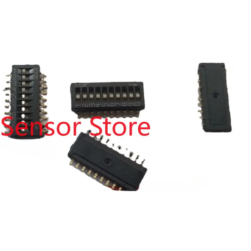 

10PCS CHS-10TB 10-bit P DIP Switch SMD 1.27mm Pitch Gold Plated Feet