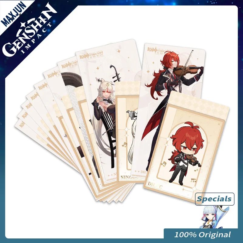 

Genshin Impact Original Game Derivatives Dream Collection Ticket Diluc Klee Anime Cosplay Kawaii Collectible Card Ticket