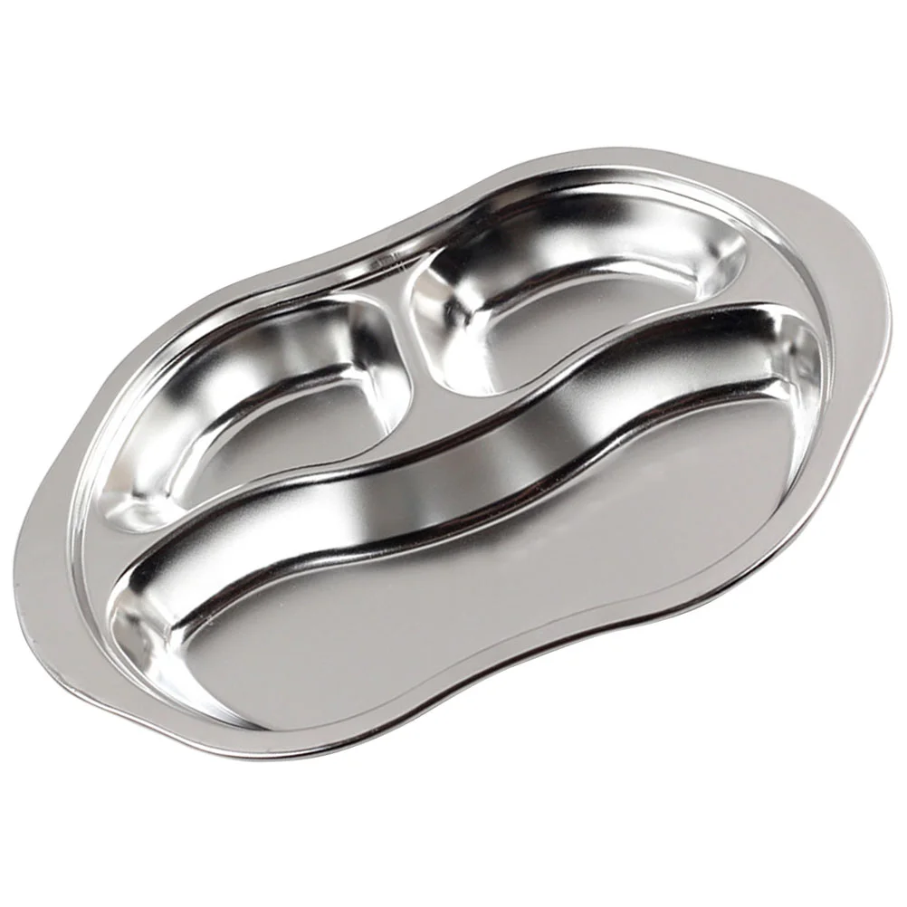 

Divided Plates Plate Stainless Steel Trays Tray Compartment Kids Dinnercafeteria Lunch Baby Snack Toddler Suction Dishcontrol