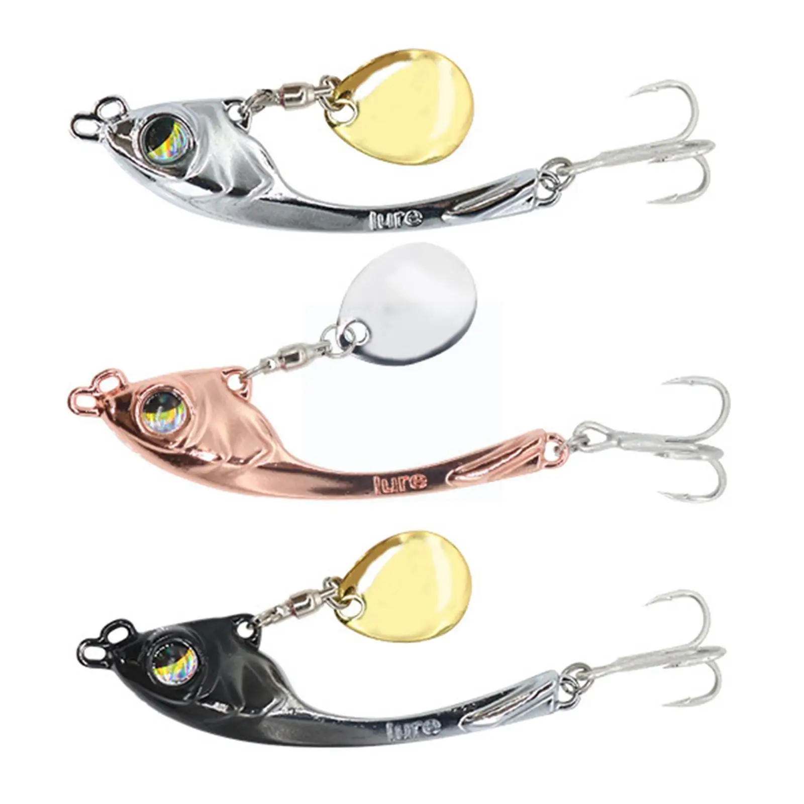 

6PCS Spoon Spin Sequin Lures 65mm Metal Hard Bait Spinner Fishing Bass Fishing Accessories Artificial Tool Water Baits All G3D2
