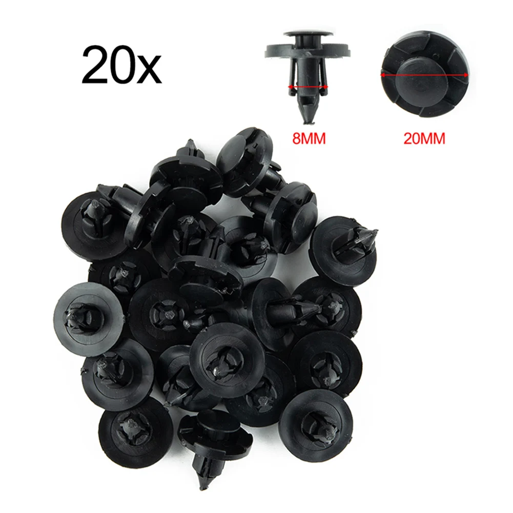 

for Nissan Caravans Flaps Rivets Retainer Clips Bumper Push Black High Quality Trunk 20pcs Car Plastic Fastener