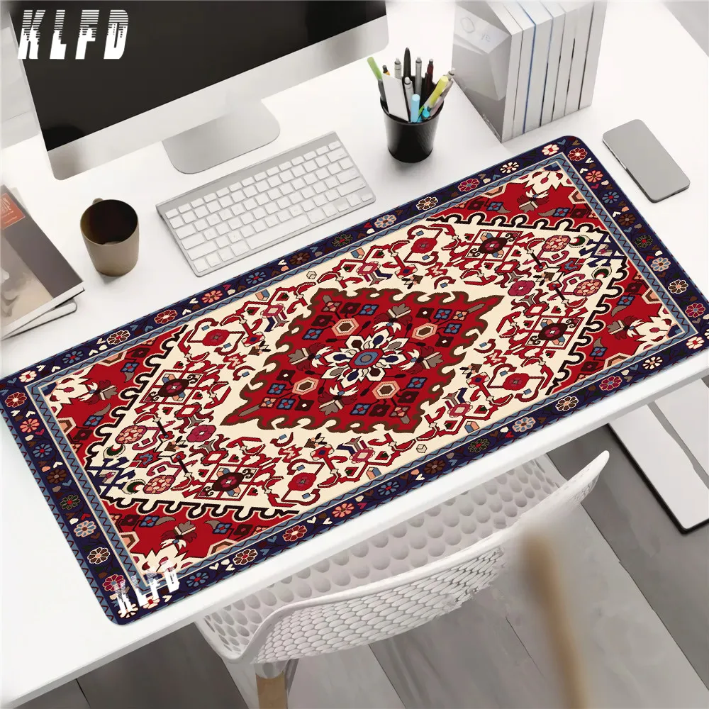 

40x70cm Baroque Retro Geometric Flower Large Size Mouse Pad 30x60cm Keyboards Mat Gamer Gaming Mouse Pad Desk Mat Ethnic Style