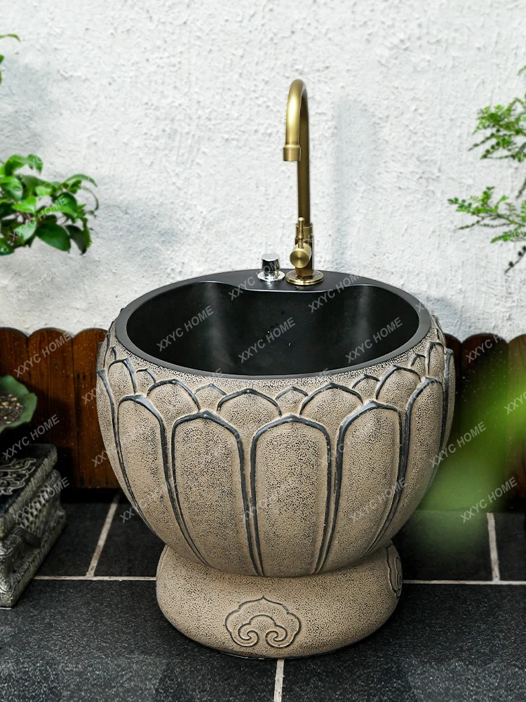 Китайская Швабра в стиле ретро для бассейна двора умывальника улицы