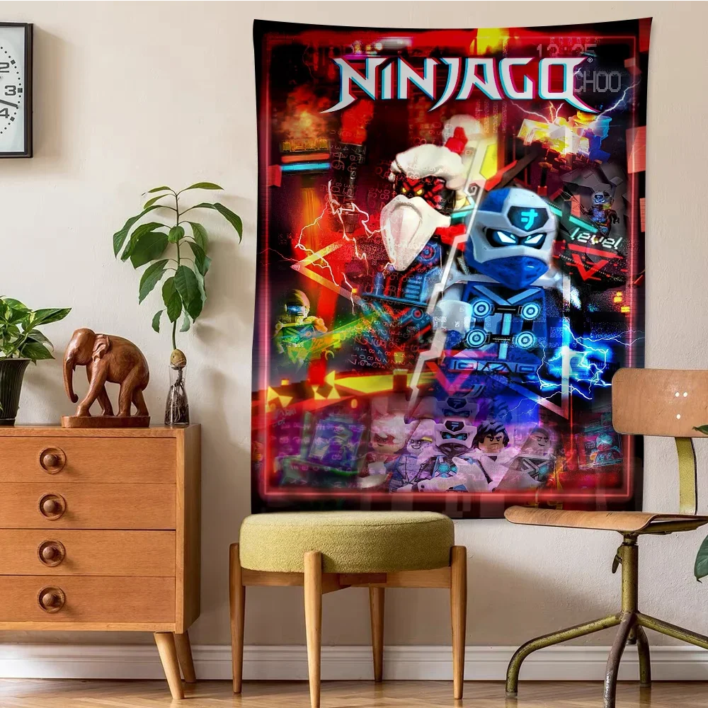 Крутой Гобелен L-LEGO С Героями Мультфильмов N-Ninjago Красочный Богемный Настенный
