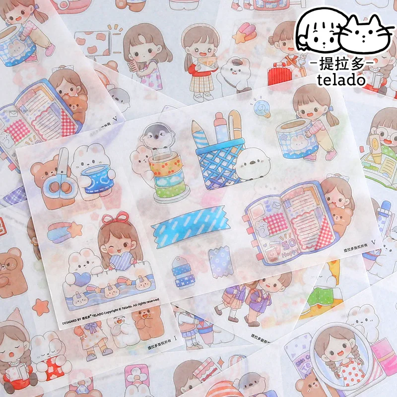 27 шт./лот Kawaii канцелярские наклейки Abu Going to School серия планировщик декоративные