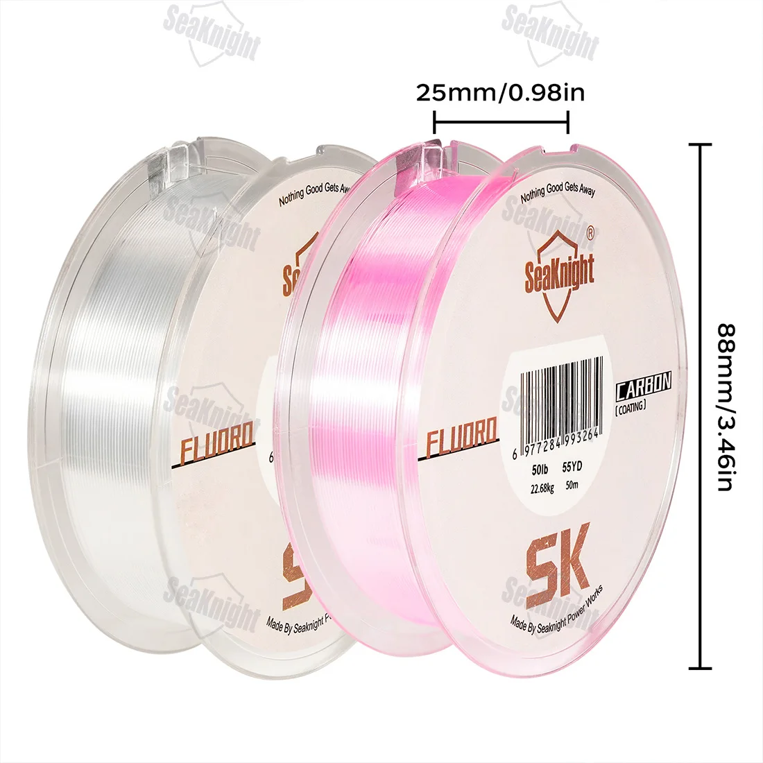 SeaKnight 2026 НОВИНКА SK- Bass Leader-Line Флюорокарбоновая леска белаярозовая 50м100м 0.8 # -30.0 #   Углеродная леска 100LB для нахлыстовой рыбалки (art.: 3920d975ae505) - 3920d975ae505
