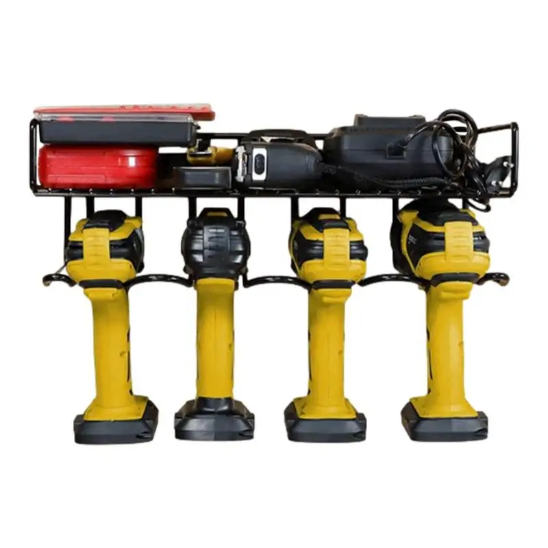 

Power Tool Storage Wall Mounted Metal Power Tool Organizer Holder Heavy Duty Metal Tool Rack Reusable Tool Storage Organizer