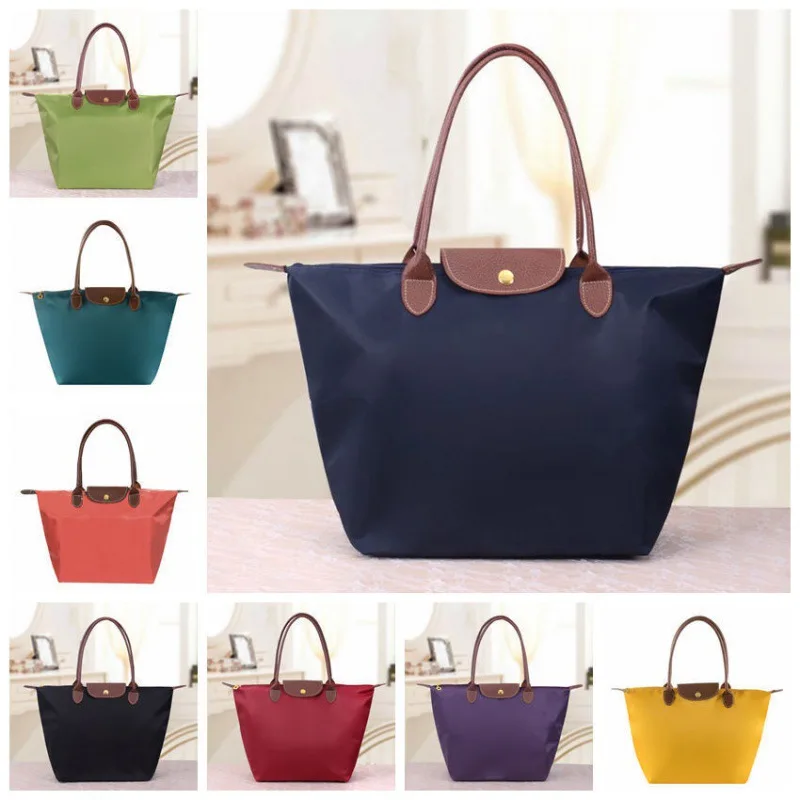 

Mom Shopping Bag Handbag Female Portable Foldable Dumplings Handbag Woman Travel Lightweight Shopper Bag Beach Sac A Main
