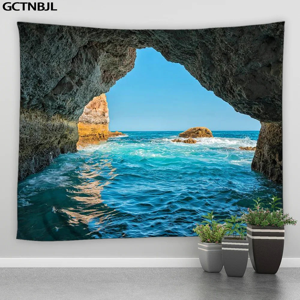 Красивый пейзаж гобелен горное озеро лебедь луна настенные гобелены богемный
