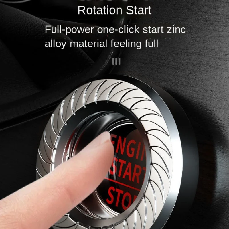 

One Button Start Protection Paste Car Sticker For Interior Decorative Ring Switch Cool Auto Door Lock Protective Cover