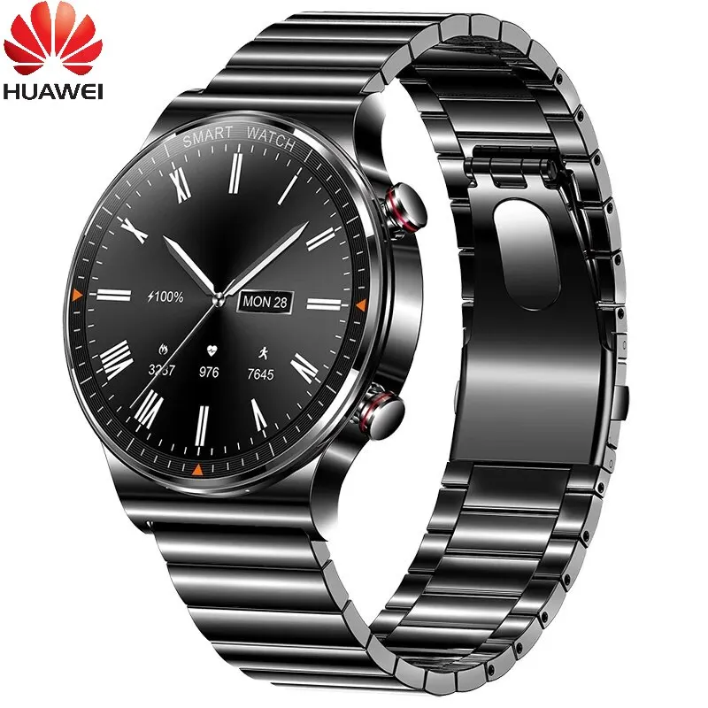 

Huawei HD 1.39-inch Display Smart Watch Men Bluetooth Call IP68 Waterproof Music Player Link Bluetooth Headset Smartwatch +BOX