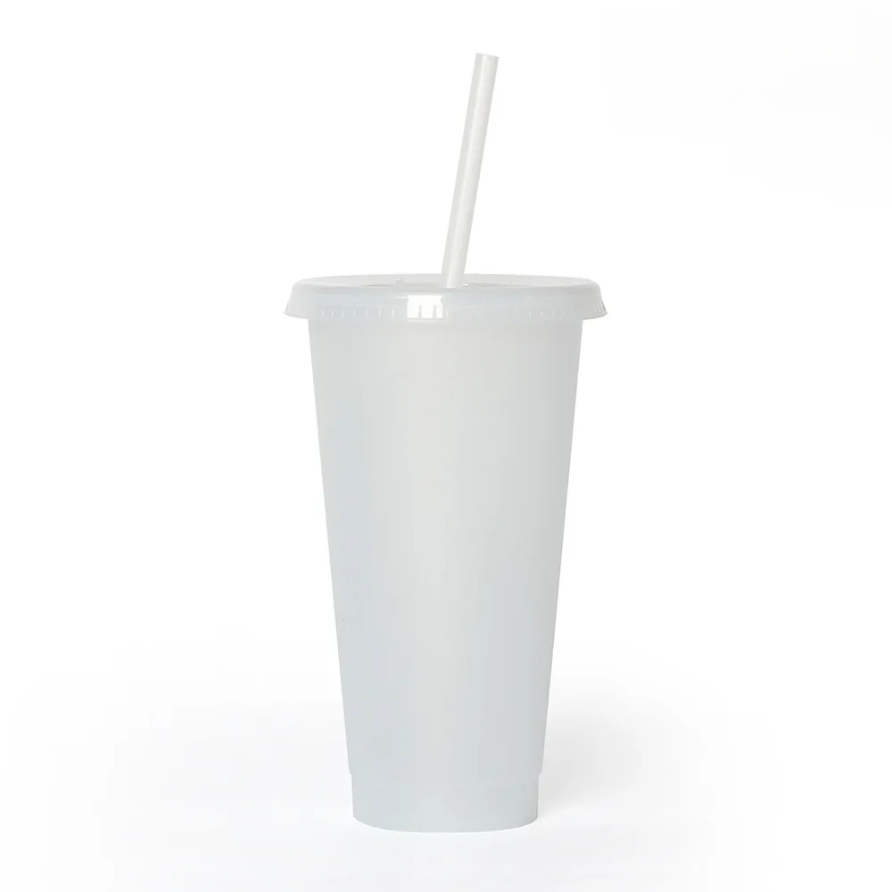 Многоразовые Меняющие цвет чашки 710 мл дорожный стакан с крышкой пластиковая