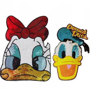 Imported Disney Clothing Patch Accessories DIY Men and Women Couple Clothes Decorative Sequins Decals Donald 