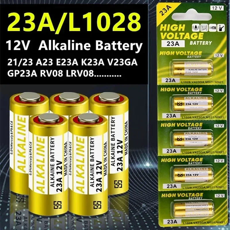 60 шт. Щелочные батарейки 12 В 23 А A23 23GA A23S E23A EL12 MS21 V23GA L1028 GP23A LRV08 Сухая батарея для